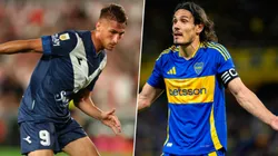 Braian Romero y Edinson Cavani.