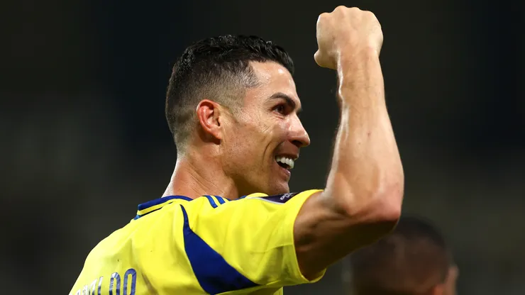 Cristiano Ronaldo y su brazo en alto por el gol ante Al Ain.