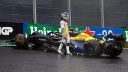 Franco Colapinto chocó y quedó afuera del GP de Brasil.