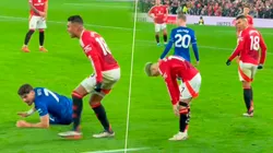 Casemiro le gritó a Garnacho.