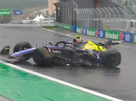 VIDEO | El choque de Colapinto a la mitad del GP de Brasil en la F1