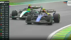 Colapinto adelantó a Hamilton en Interlagos.