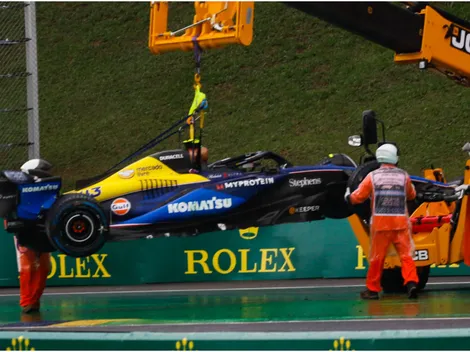 Insultos y aliento: así reaccionó el público argentino en Interlagos al choque de Franco Colapinto