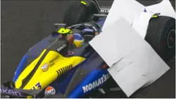 Así quedó el auto de Colapinto tras el accidente en Brasil.