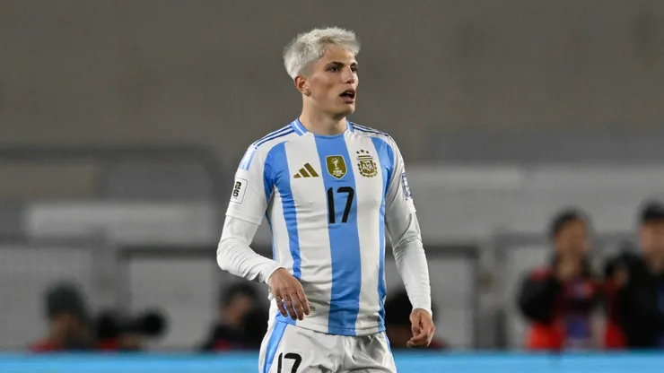Alejandro Garnacho, con la Selección Argentina.