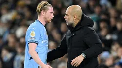 Kevin de Bruyne y Pep Guardiola, Manchester City.