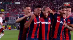 La celebración de los jugadores de San Lorenzo.