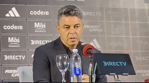 Marcelo Gallardo, en conferencia de prensa.