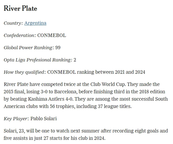 El análisis de The Athletic sobre River en el Mundial de Clubes