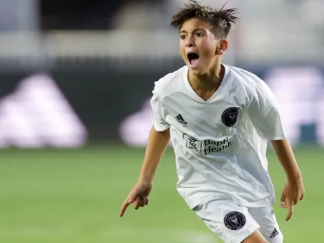 Filtran una foto de Thiago Messi con la camiseta de River en el Monumental