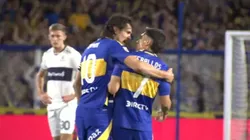 Cavani y Zeballos se cruzaron tras el gol de Giménez.