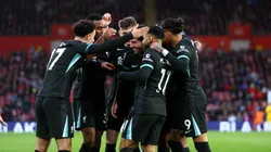 Los jugadores de Liverpool, a puro festejo.