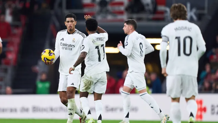 Los futbolistas de Real Madrid, a puro festejo.
