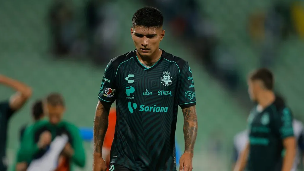 Bruno Amione, defensor de 22 años del Santos Laguna (Manuel Guadarrama/Getty Images).