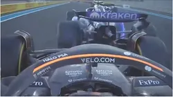 Piastri chocó de atrás a Colapinto y lo relegó al último puesto