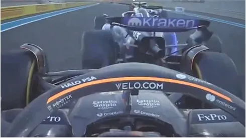 Piastri chocó de atrás a Colapinto y lo relegó al último puesto