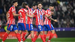 Julián Álvarez festeja un gol de Atlético Madrid.