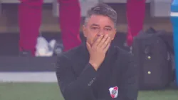 Marcelo Gallardo rompió en llanto por el minuto de silencio por la pérdida de su padre.