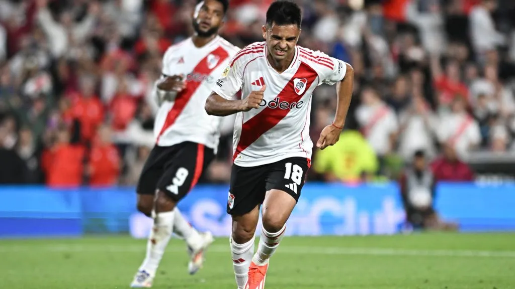 Pity Martínez celebra su gol ante Rosario Central. (Foto: Getty).