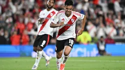 Pity Martínez celebra su gol ante Rosario Central.