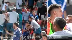 Los hinchas de Vélez se pelearon en la tribuna.