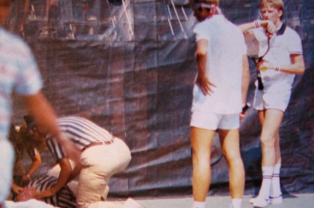 Wertheimer tras recibir el golpe.