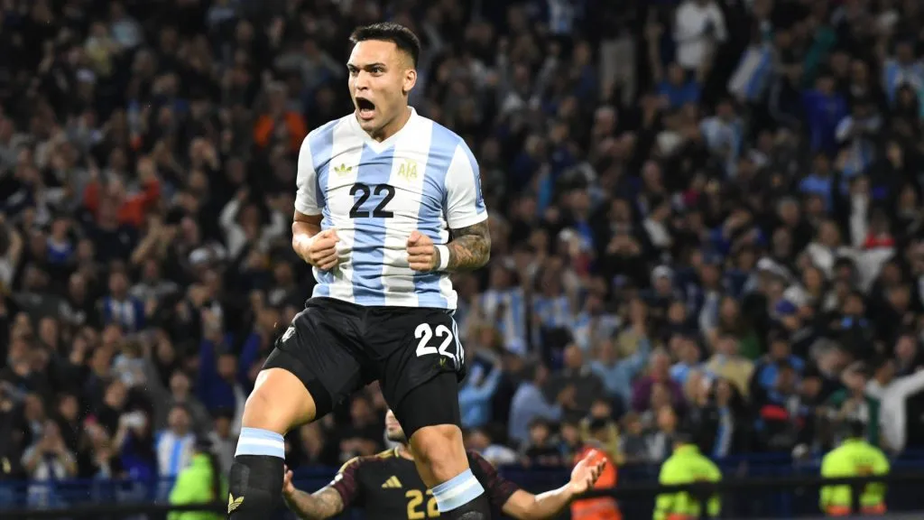 Lautaro Martínez, en el último triunfo de Argentina ante Perú, donde marcó el 1-0 (IMAGO / NurPhoto).