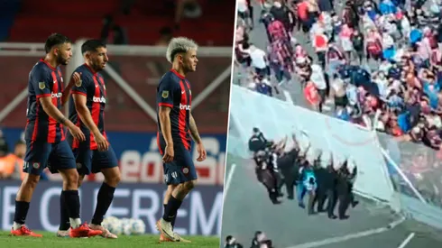 Los hinchas provocaron tensión y destrozos tras la derrota ante San Lorenzo.