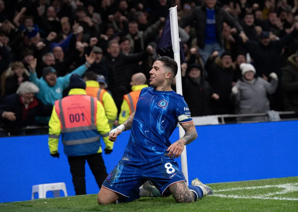 Enzo Fernández acumula 11 participaciones en goles (3G / 8A) en sus últimos 9 partidos con Chelsea. IMAGO