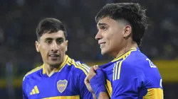 Exequiel Zeballos y Miguel Merentiel, figuras de Boca.