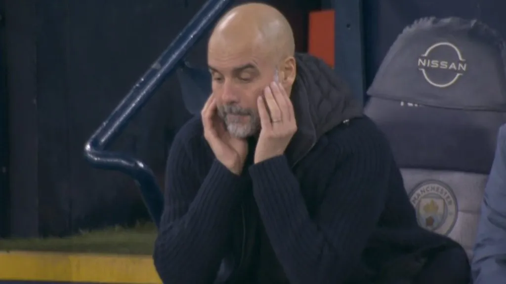 Pep Guardiola se lamentó la derrota del Manchester City.
