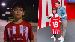 Julián Álvarez le regaló su camiseta firmada a Adrián, un niño que fue víctima del temporal DANA.
