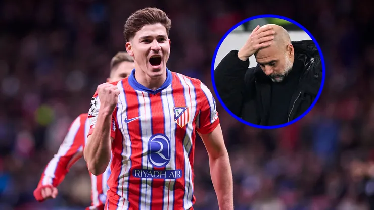 Julián Álvarez, en gran momento, mientras Pep Guardiola no levanta cabeza.