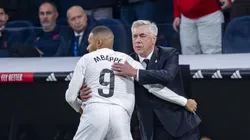 Carlo Ancelotti y Kylian Mbappé en el triunfo del Real Madrid ante Sevilla.