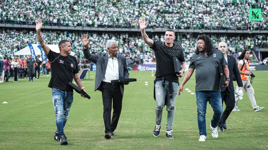 Macnelly, Maturana, Armani e Higuita. (Foto: Prensa Atlético Nacional).