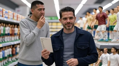 Imagen de Riquelme y Fernando Gago hecha por IA