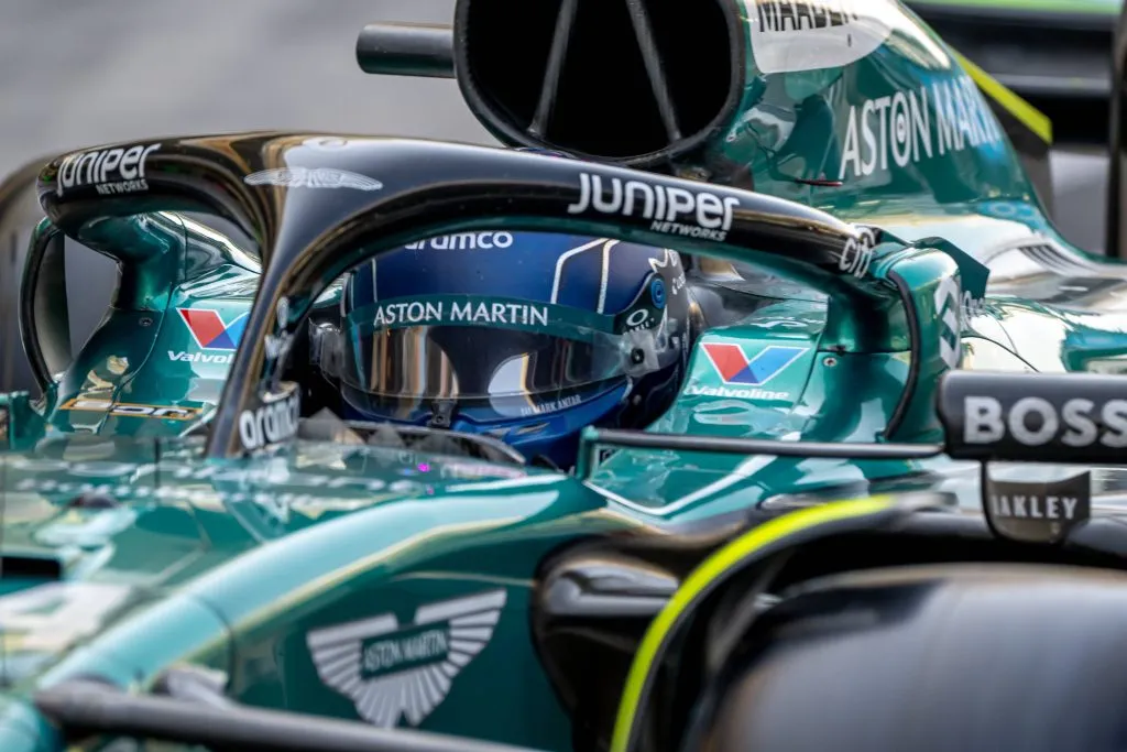 Felipe Drugovich destaca cada vez que se sube al Aston Martin. IMAGO