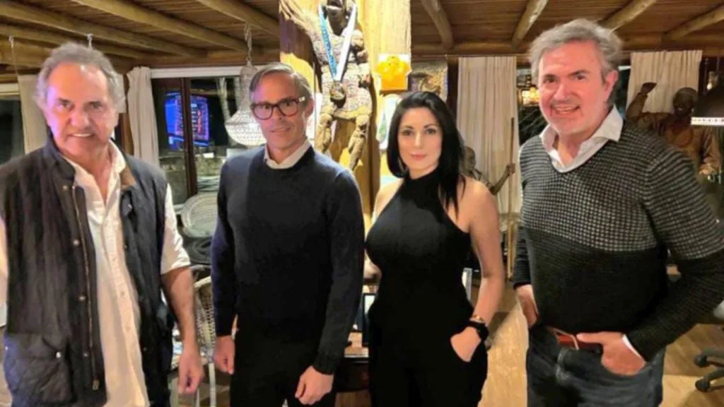 Scioli, junto a Gillett, Santillán y el empresario Guillermo Tofoni (X).