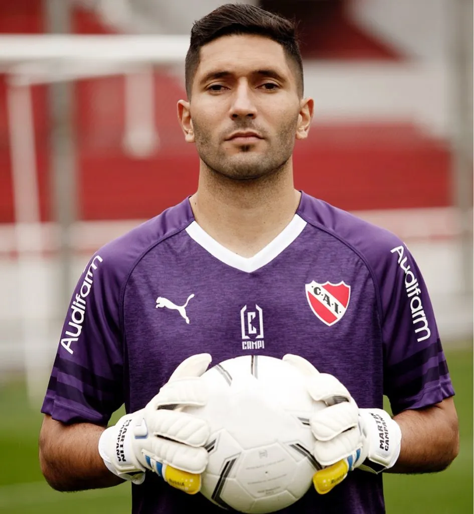 Campi atajó casi cuatro años en Independiente.  Foto IG.