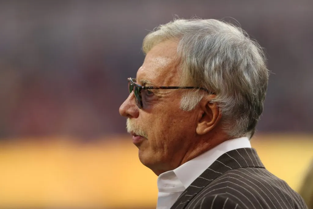 INGLEWOOD, CALIFORNIA – JULY 26: Owner of Arsenal Stan Kroenke before a pre-season friendly between Arsenal and FC Barcelona at SoFi Stadium on July 26, 2023 in Inglewood, California. (Photo by Harry How/Getty Images)