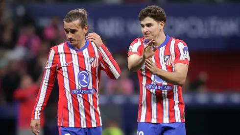 Antoine Griezmann y Julián Álvarez, los delanteros estrellas del Atlético de Madrid.