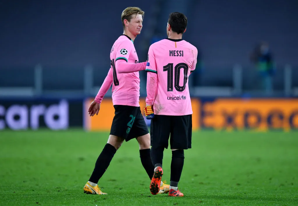 Messi y De Jong compartieron plantel en Barcelona entre 2019 y 2020.