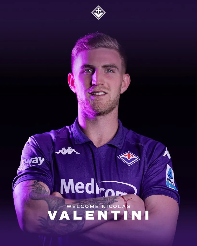 Fiorentina hizo oficial el arribo de Nicolás Valentini (X @acffiorentina).