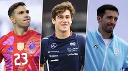 Dibu Martínez, Franco Colapinto y José 'Maligno' Torres, entre los mejores deportistas argentinos del 2024. (Getty Images)