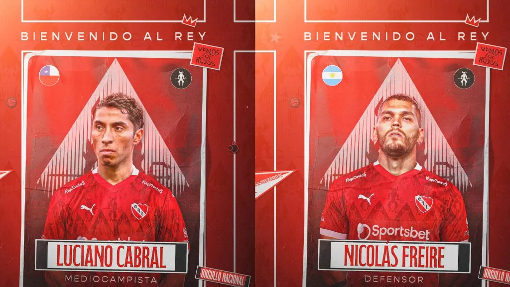 Luciano Cabral y Nicolás Freire fueron presentados en Independiente.