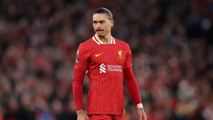 Darwin Núñez, delantero uruguayo del Liverpool (Jan Kruger/Getty Images).