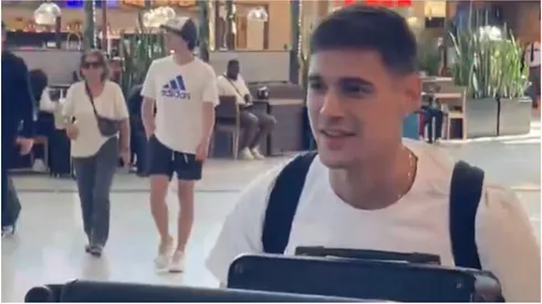 Lucas Martínez Quarta en Ezeiza