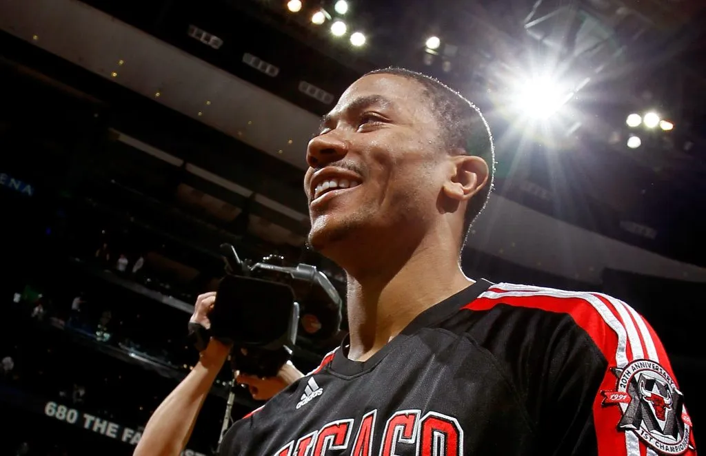 Rose en Chicago, cuando ganó el MVP en 2011 (Getty)