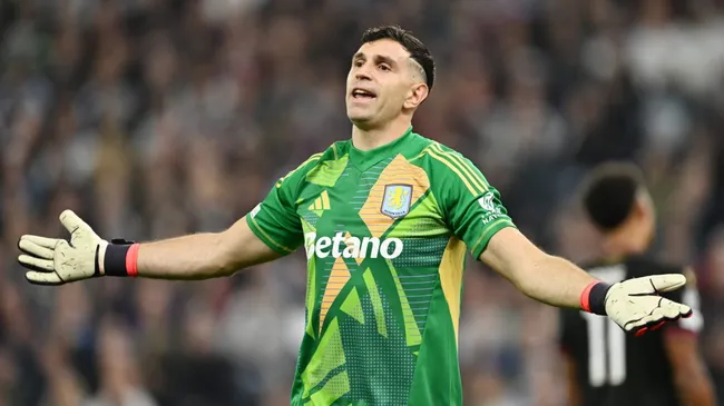 Emiliano Martínez, arquero argentino de Aston Villa. (Getty Images)