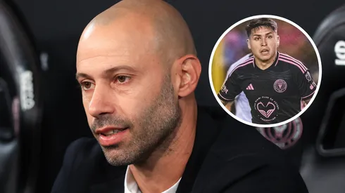 Javier Mascherano, DT del Inter Miami, y Facundo Farías, quien se podría ir del club.